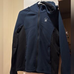 Spyder Dark Blue and Black Zip-Up Jacket